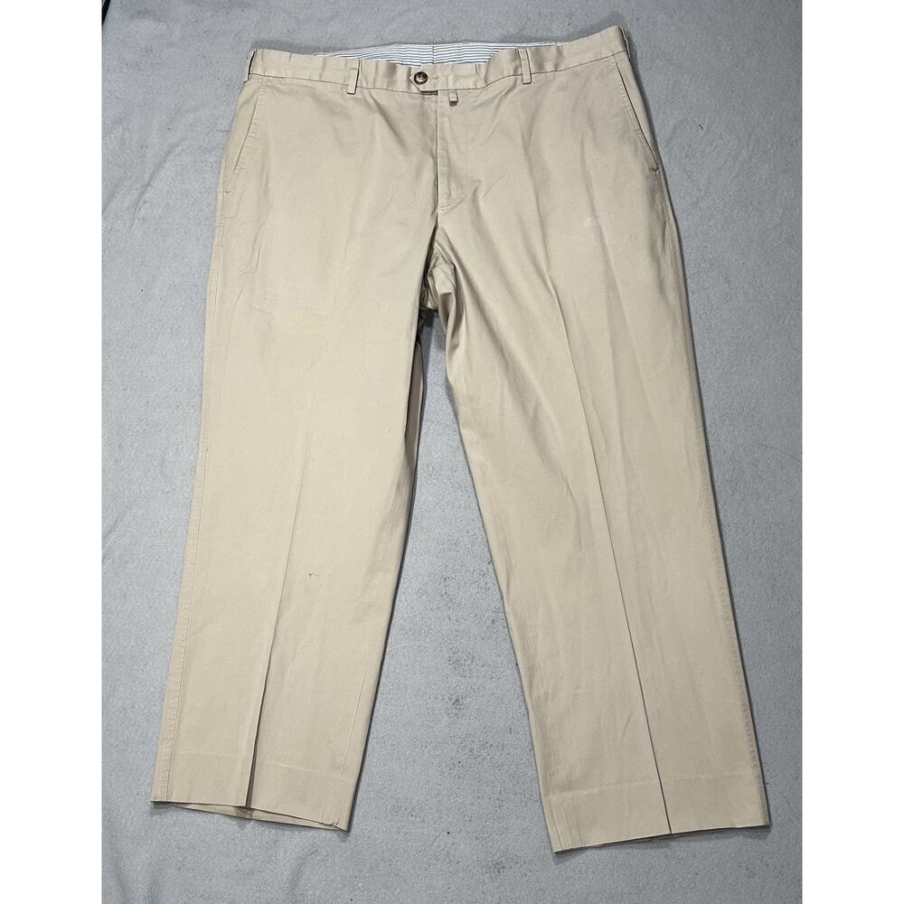 Falconnable Men's 40‎ X 28 Flat Front Light Khaki Cotton Pants